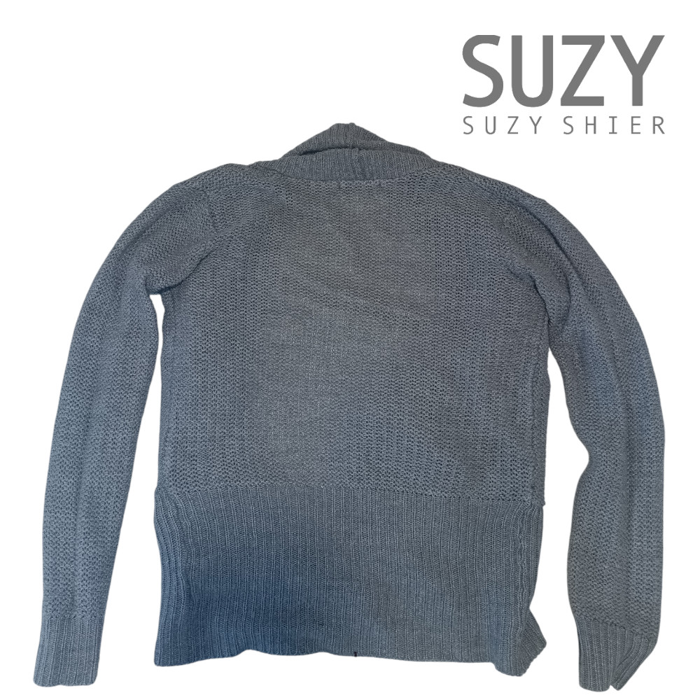 Open Cardigan Gray Suzy Shier (M)